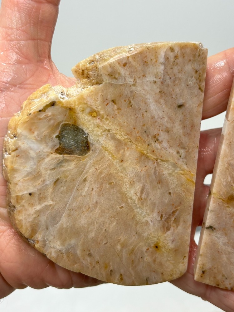Simi-translucent Sillimanite Slabs Cabbing Lapidary Combo Ship Avail
