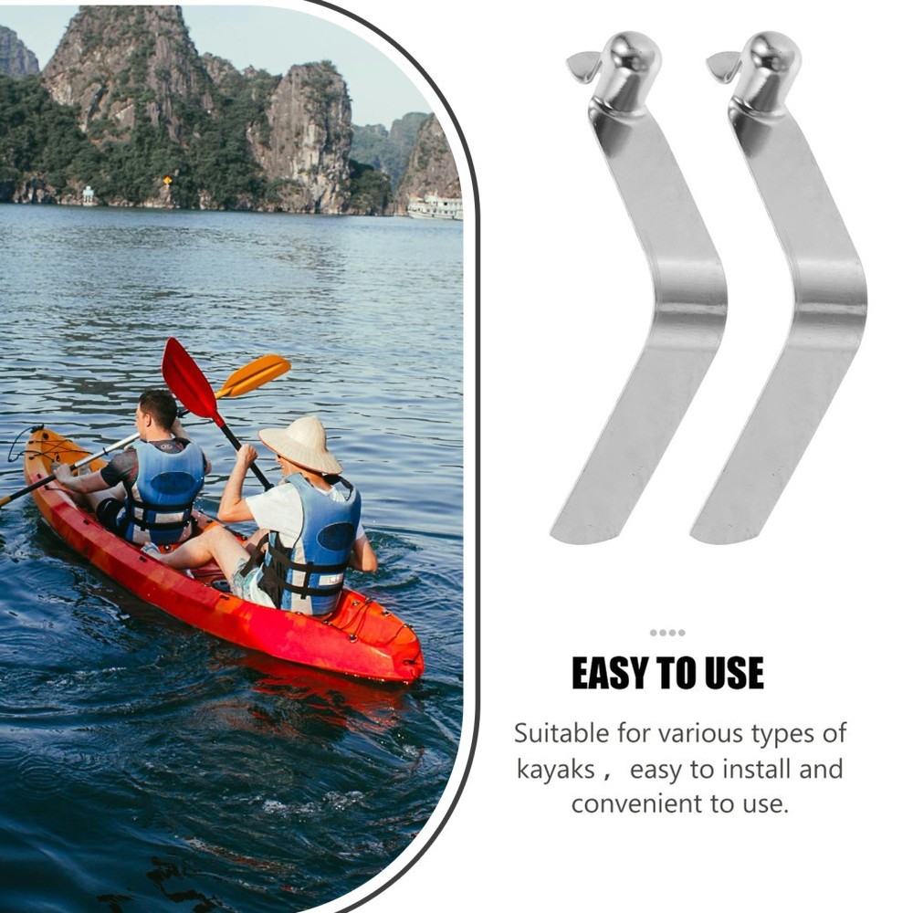 6 Pcs Clips for Paddle Tent Pole Push Button Spring Heavy Duty Carabiner