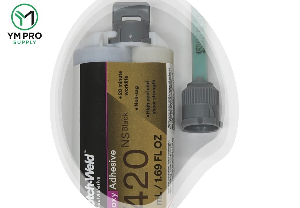 3M Scotch-Weld Epoxy Adhesive DP420NS, Black, 50 mL Duo-Pak