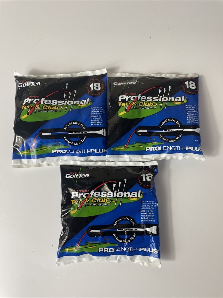 Pride Professional Tee System 54 Count, 3-1/4 inch 3 Packs