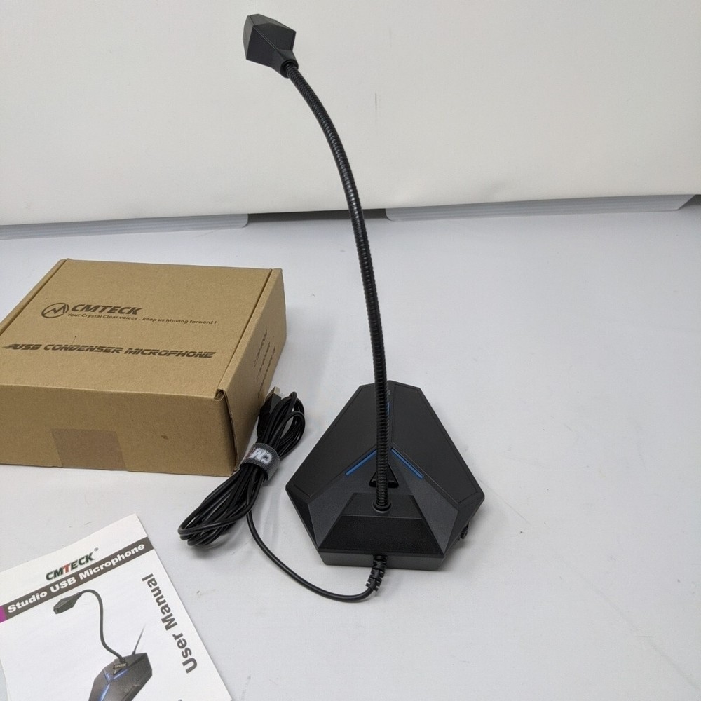 CMTECK Conference USB Microphone Computer Desktop Mic w/ Mute LED Plug & Play