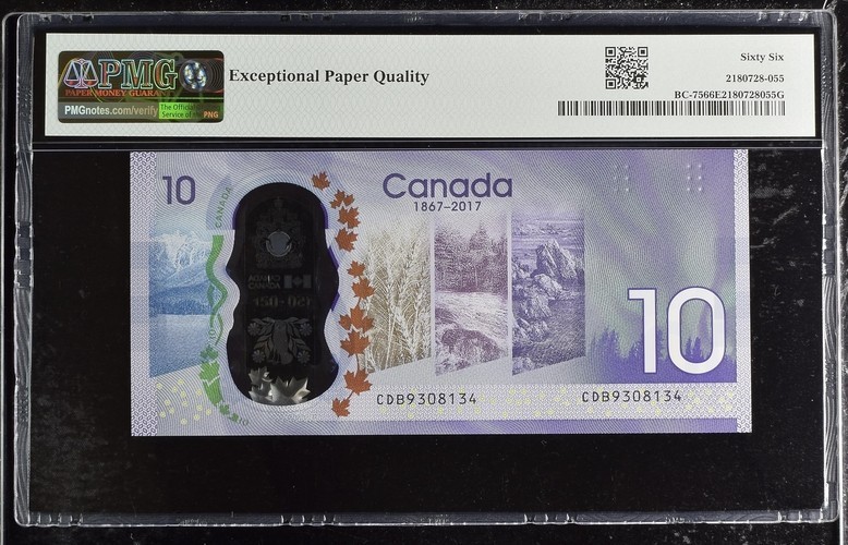Canada 10 Dollars 2017 P112 UNC / PMG GEM66EPQ