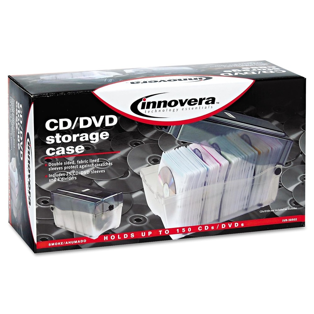 CD/DVD Storage Case IVR39502 Each. Grey/Clear