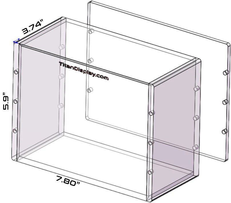 Acrylic Display Case Magnetic Lid FITS 1981 Fleer Baseball Wax Pack Box Premier