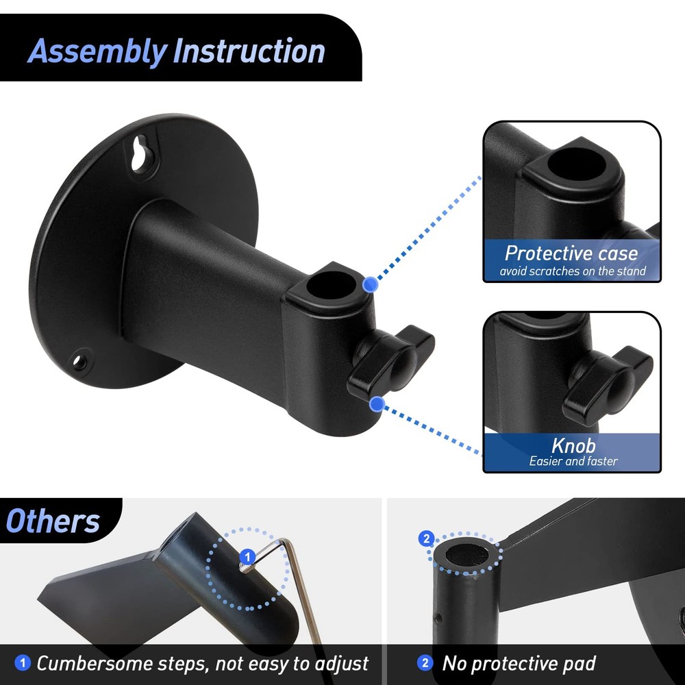 Microphone Wall Mount Boom Arm - Microphone Wall Mount for Mic holder,Horizontal