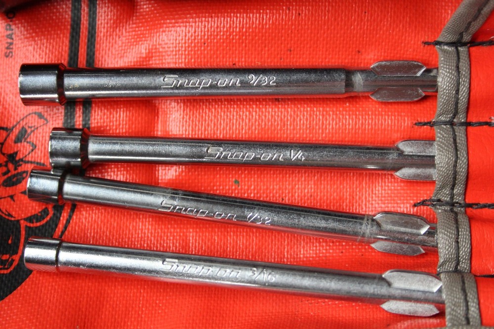 Snap-on Tools NDI90 RARE 9pc Hard Grip Interchangeable Nut Driver Set USA