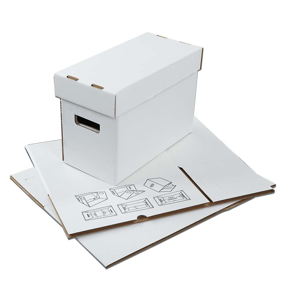 10Pcs Comic Books Storage Boxes Short Holds 150-175 Stackable Durable Archive US