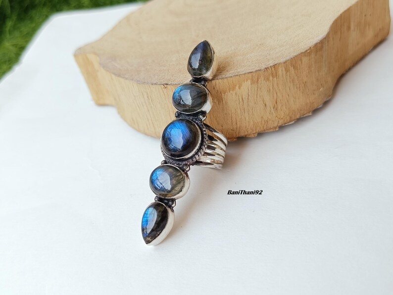 Labradorite Solid 925 Sterling Silver Handmade Women Gift Ring, All Size M1775