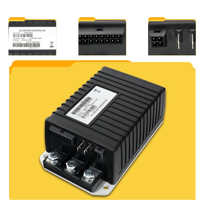 250A 48V DC Motor Controller fit Curtis EZGO TXT Club Car Ezgo Carts 1206HB-5201