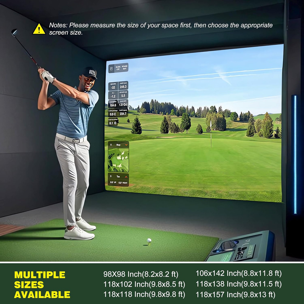 Golf Simulator Impact Screen, 3D Air Mesh Impact Screen for Golf Training Indoor