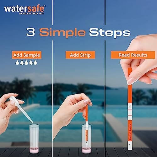 Rapid Bacteria Test Kit for Pool & Spa - Detects E. coli, Salmonella, 10 Pack