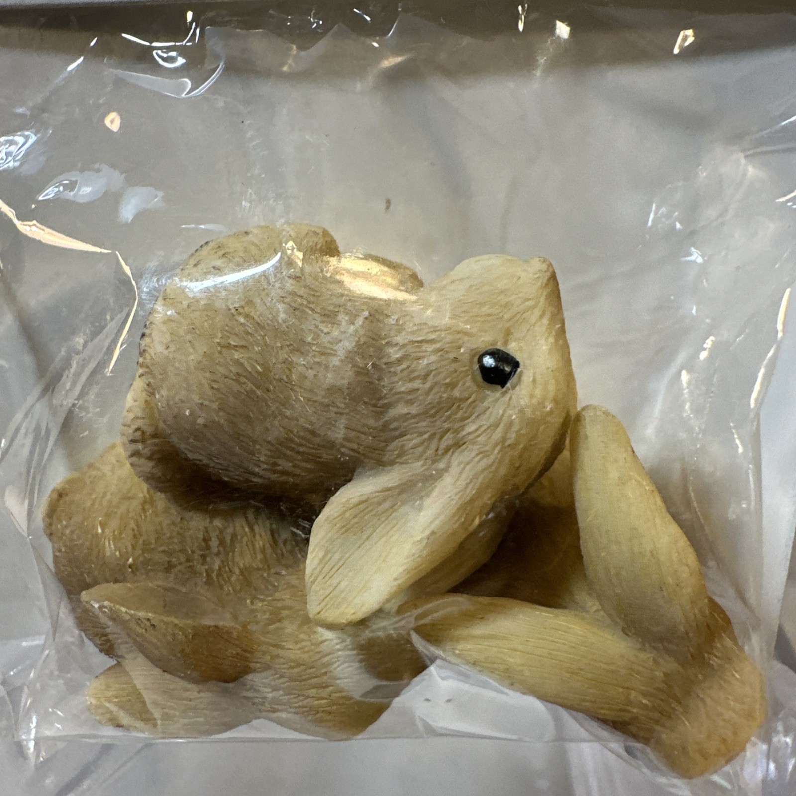 6 Resin Mini Rabbits by Darice 2014 New Sealed Light Brown