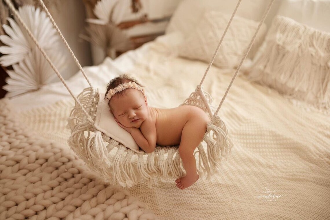 Newborn Photography Props Baby Hanging Hammock Swing Net Bed Photo Studio Shoot