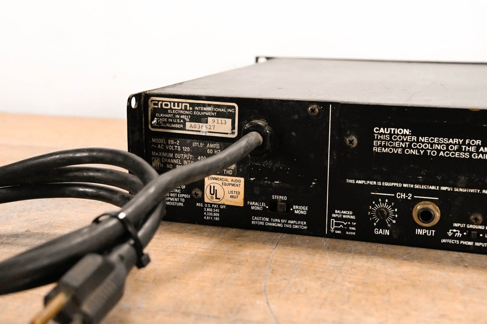 Crown Power Base-2 2-Channel Power Amplifier CG01XTF