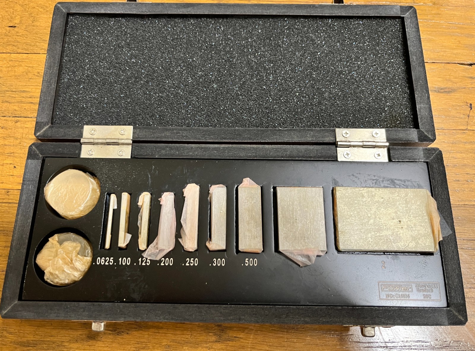 Fowler Micrometer 11 piece Calibration Set 53670002