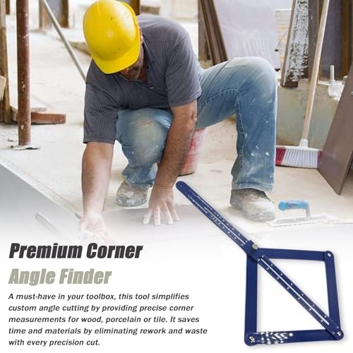 Corner Angle Finder Tool, Miter Saw Protractor with Scale, Miter Angle Blue
