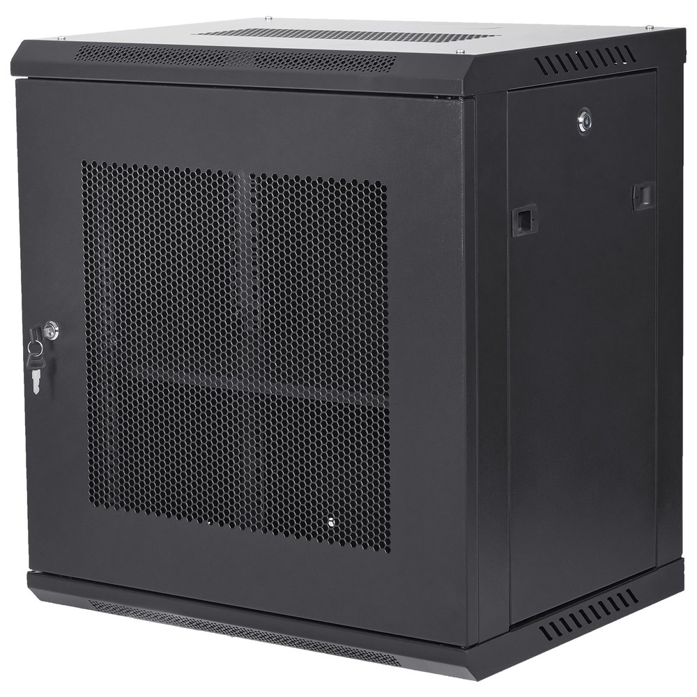VEVOR 12U Wall Mount Network Server Rack Cabinet Enclosure 15.5'' Deep Door Lock