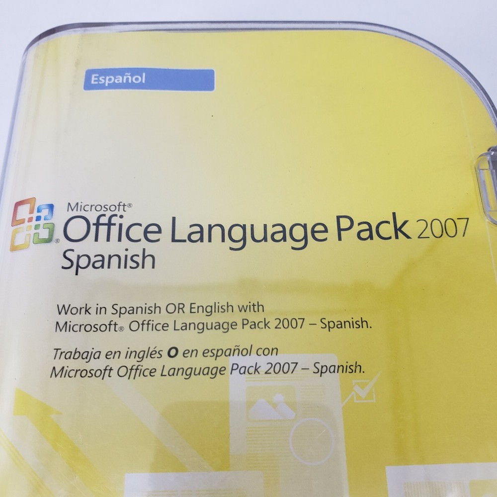 2007 Microsoft Office Language Pack Spanish Computer CD For Windows New Sealed
