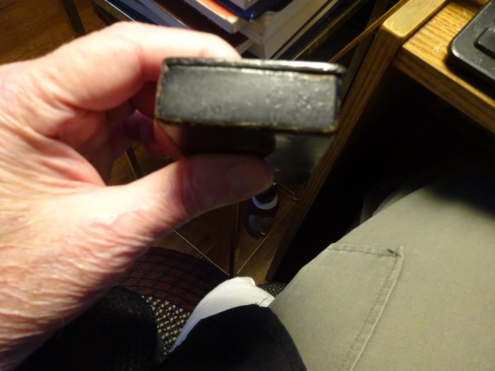 ANTIQUE SNUFF BOX "Paper Mache Hand Painted" CIVIL WAR ERA