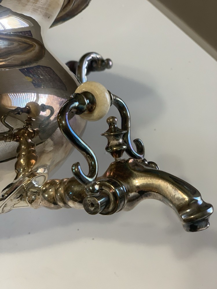 Antique 19th Century Regency Samovar, Old Sheffield Plate Tea Urn -Missing base