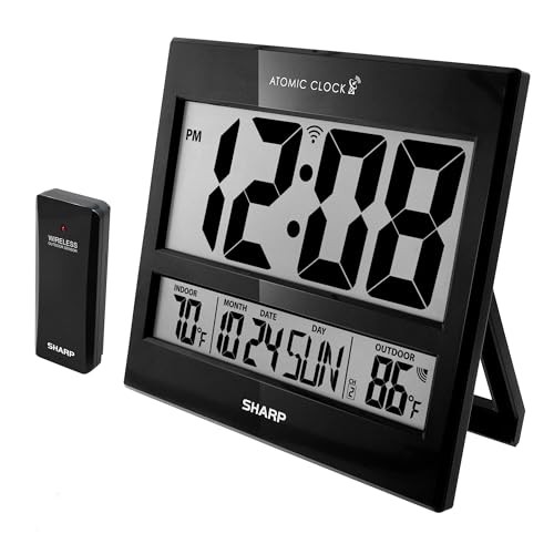Atomic Clock – Never Needs Setting, Jumbo 3” Easy-Read Display, Indoor &