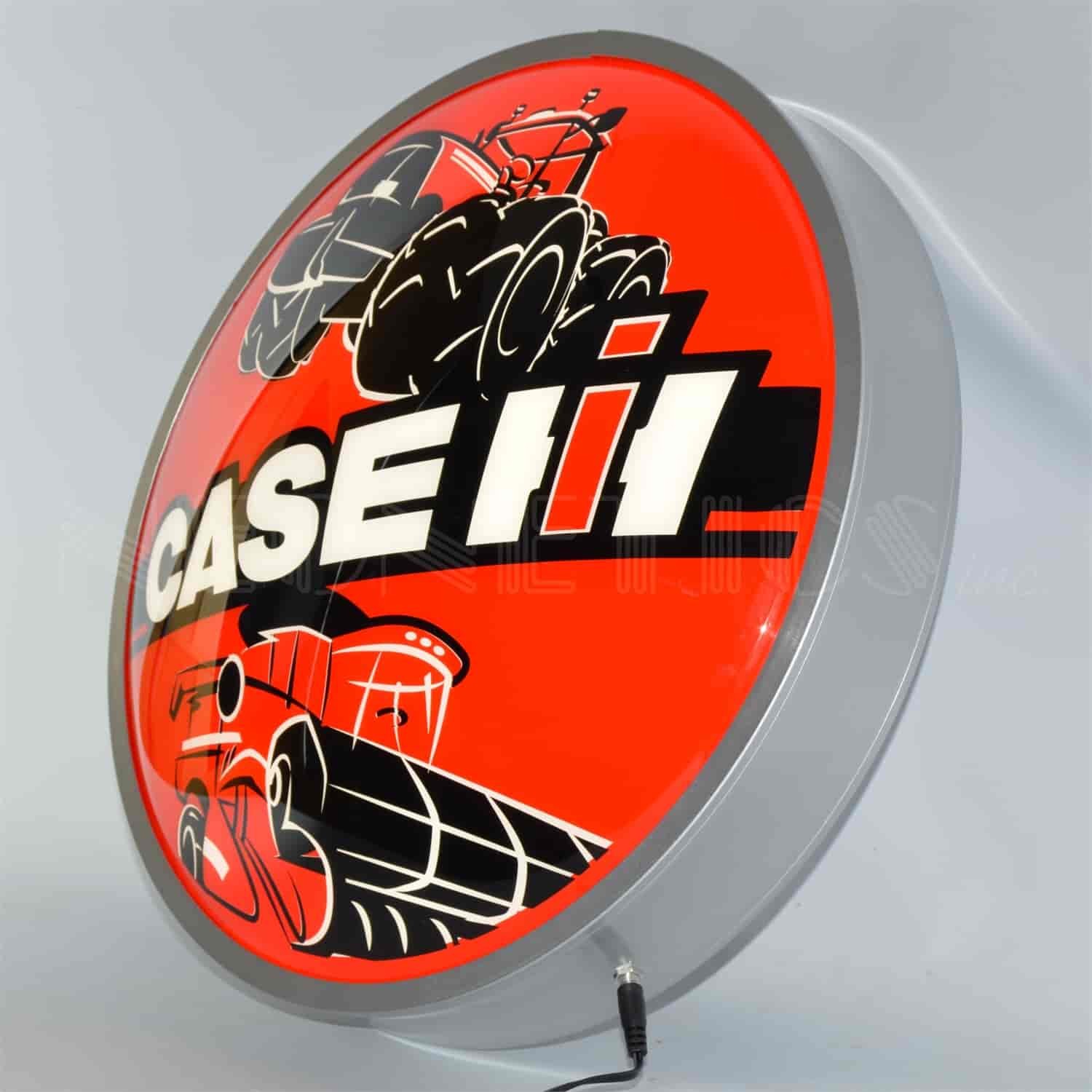 Neonetics 7CASE1 Backlit LED Lighted Round Sign Case IH 15 Diameter 4 Depth