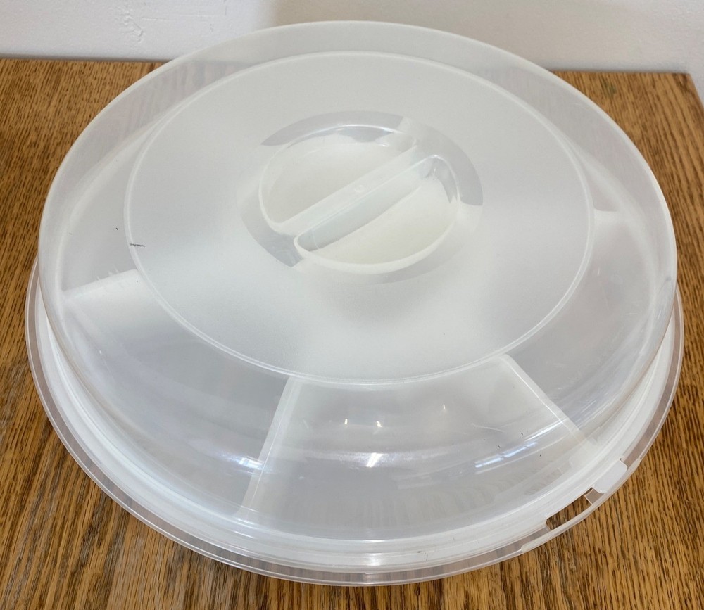 Round Plastic Divided Party Serving Platter