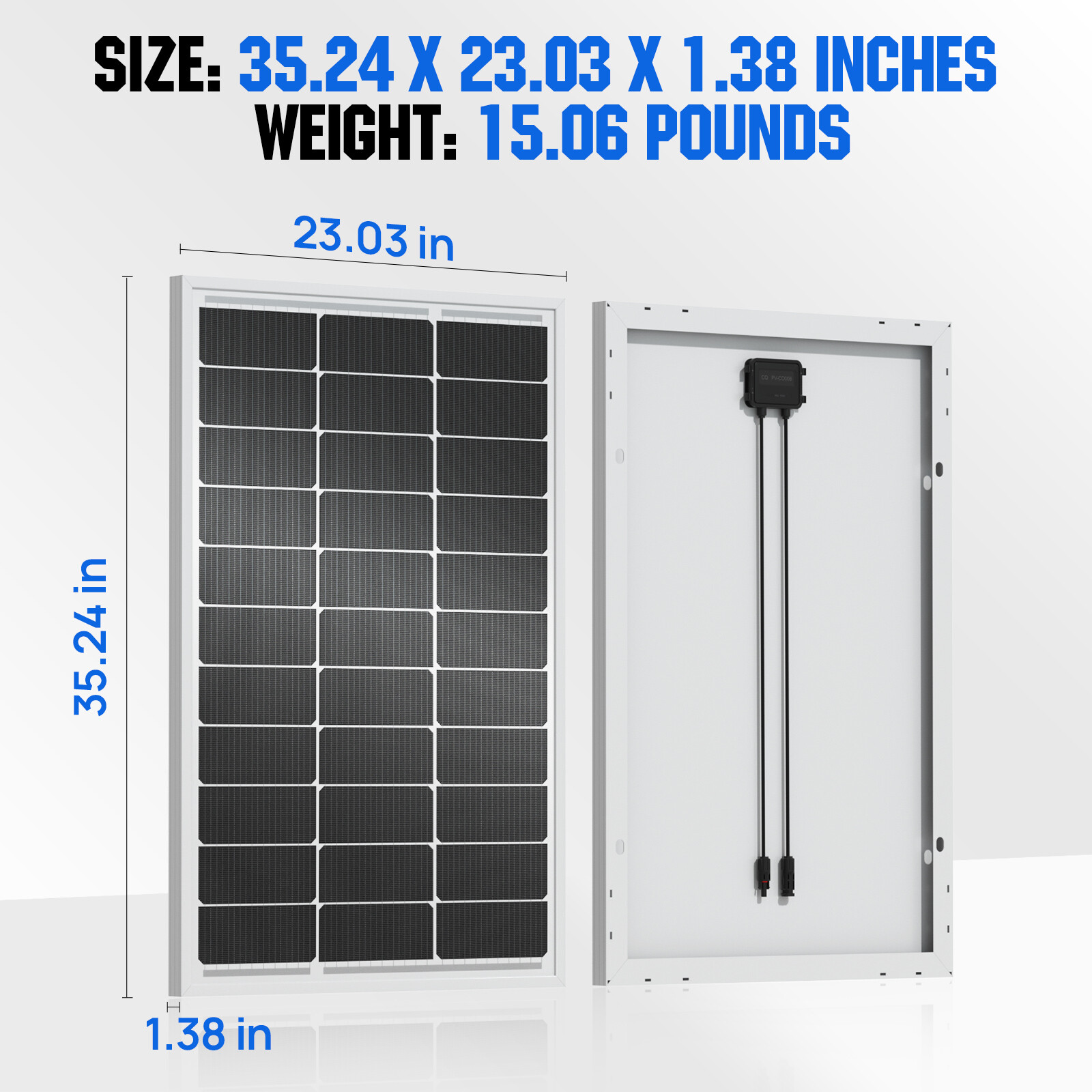 ECO-WORTHY 100W 200W 400W 1000W Watt Solar Panel Mono 12V PV Home RV Off Grid