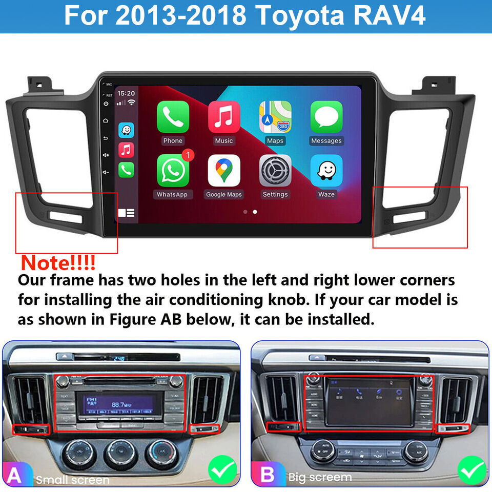 4+64GB For Toyota RAV4 2013-2018 Android 15.0 Car Stereo Radio Carplay GPS WIFI
