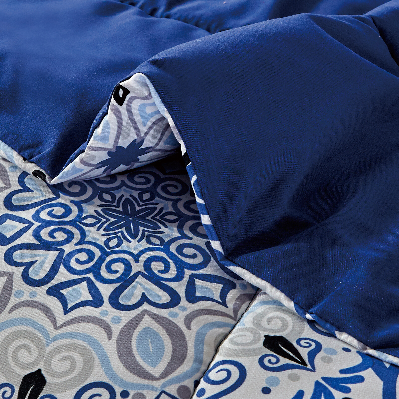 5 Piece Reversible Comforter Set Down Alternative Duvet Insert Quilt Bedding Set