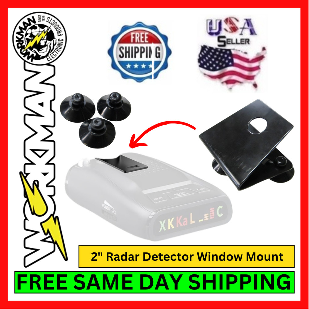 Workman RWM-25 2" Radar Detector Window Mount Replace Various Models Windshield
