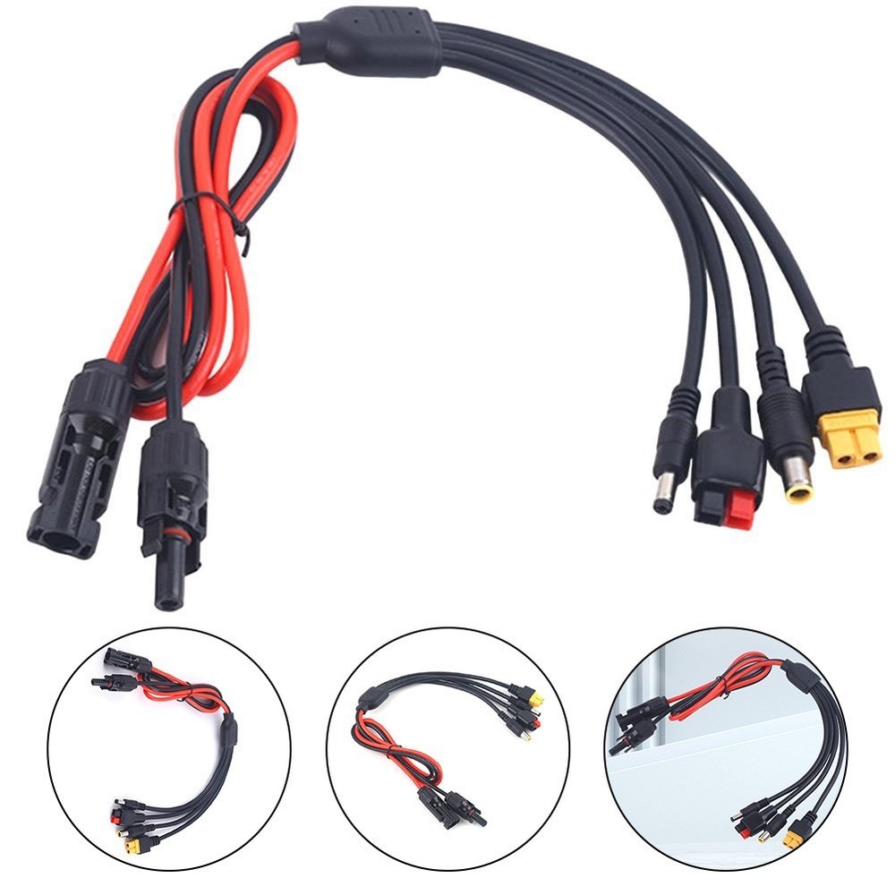 High Efficiency 4 in 1 Solar Panel Connector Adapters for Power Stations