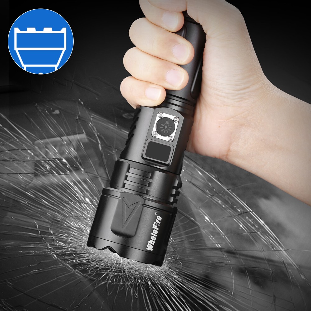 5000000 lumens LED tactical flashlight, super bright and powerful flashlight-