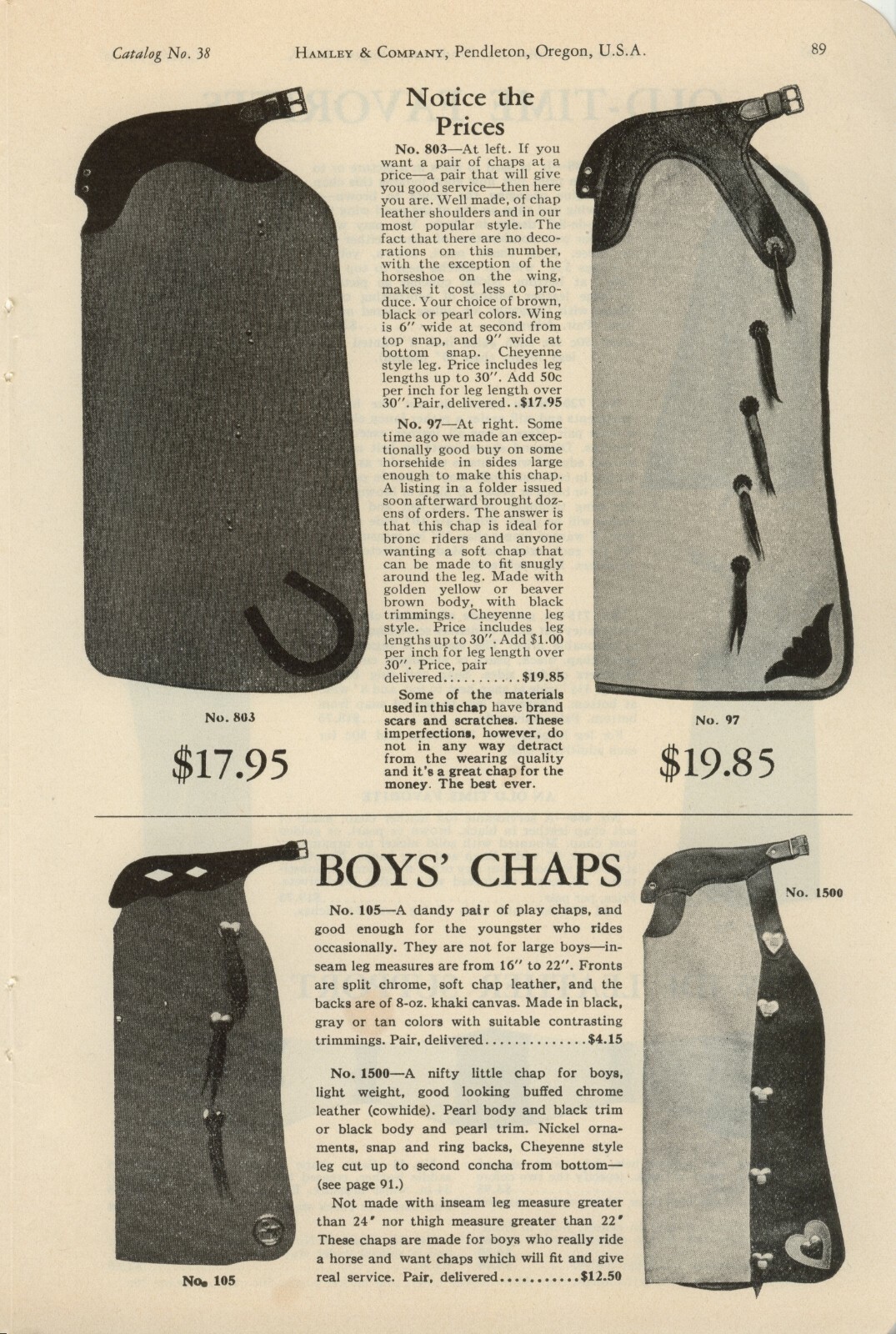 1938 Hamley's Catalog #38 on CD - Saddles, Spurs, Bits