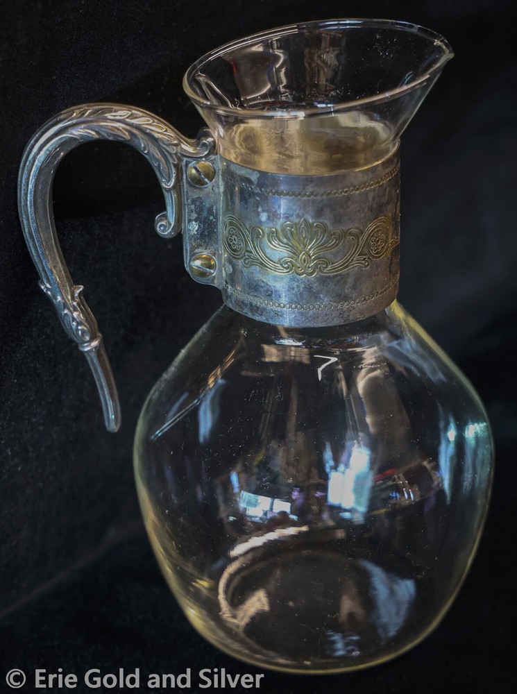 Vintage Silverplate & Glass Pitcher