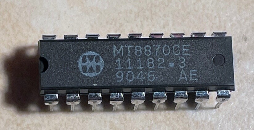 Mitel MT8870CE Integrated DTMF Receiver - NOS !