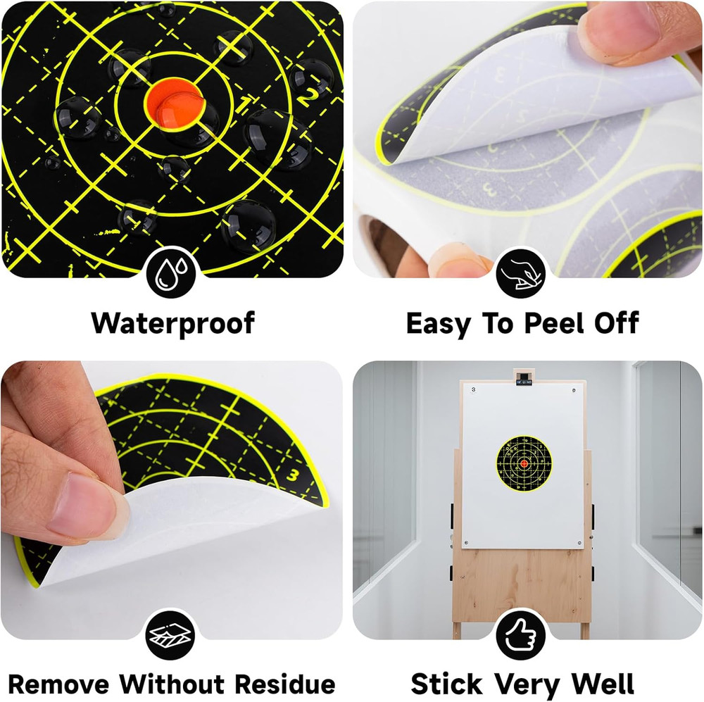 Shooting Splatter Targets Stickers - 250Pcs 3'' Targets for Shooting Range React