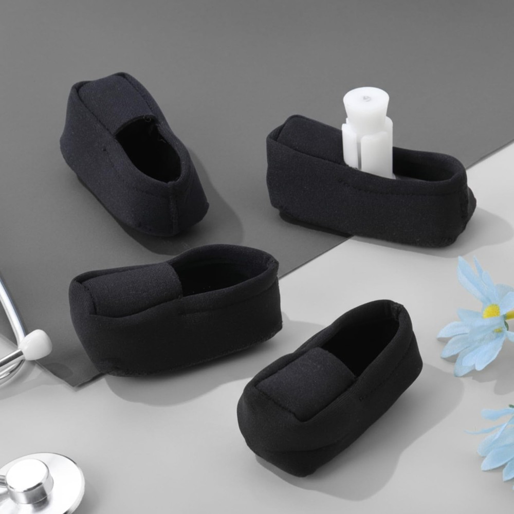 Threlaco 4 Pcs Walker Ski Glide Covers Sock Universal Black