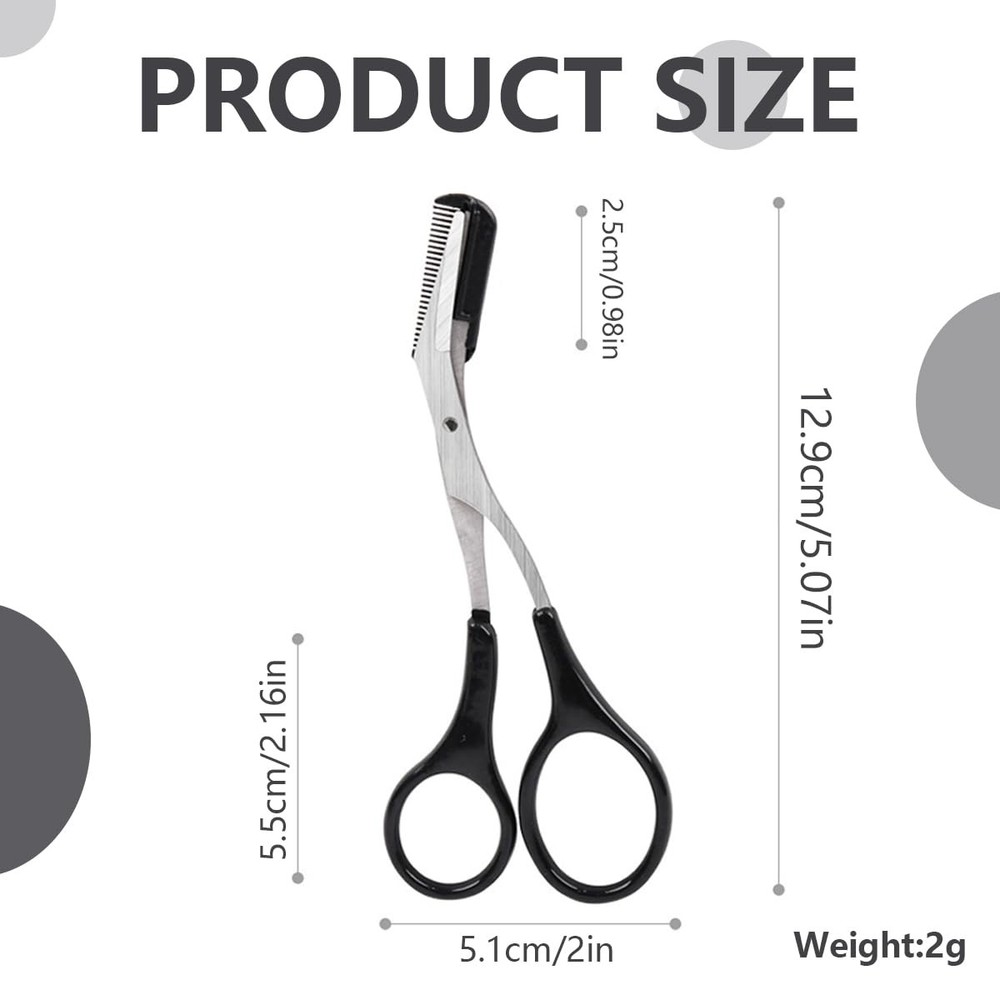 ericotry Professional Precision Eyebrow Trimmer Scissors with Black