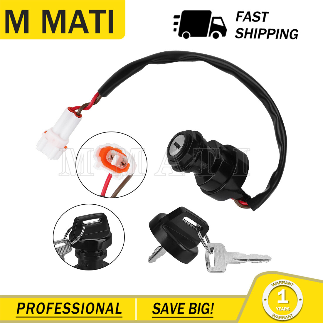 5LP-82510-00-00 Ignition Key Switch for Yamaha Bruin 350 YFM350 2004 2005 2006