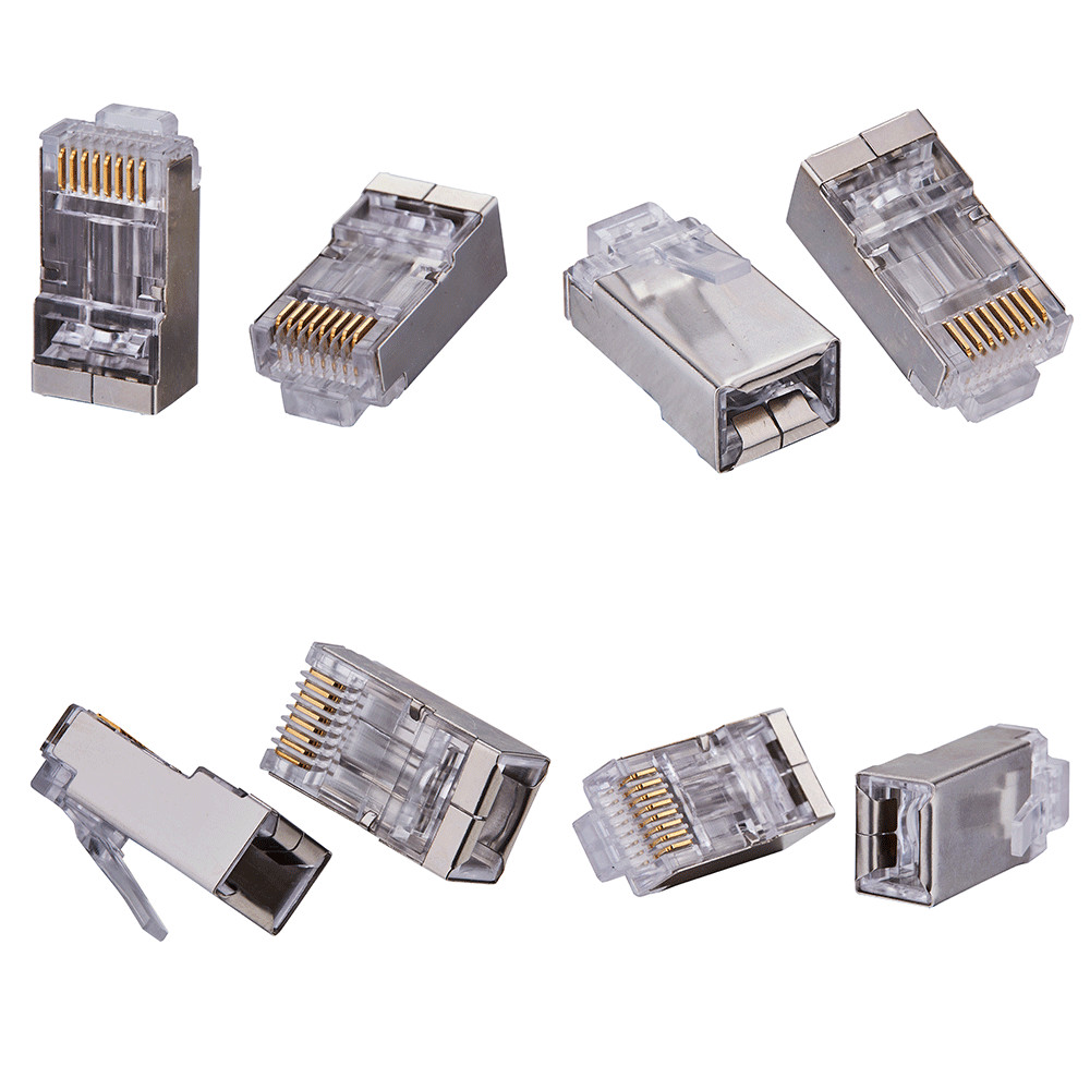 Cat6 RJ45 Shielded EZ Modular Plug Connector WITH Crimp Tool End Pass Through