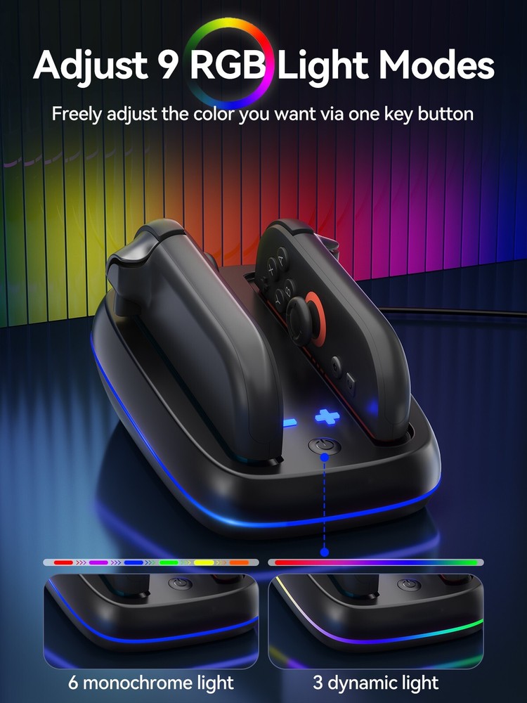 Controller Charging Dock for Nintendo Switch 2 Joy Con Fast Charger Station