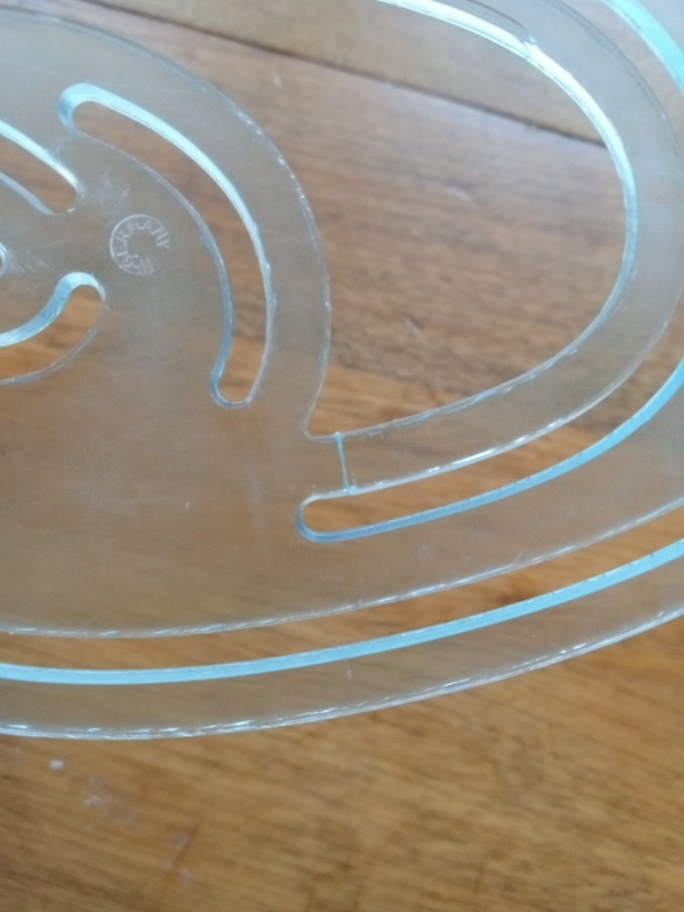 Vintage Staedtler Drafting Curves Protractor Germany