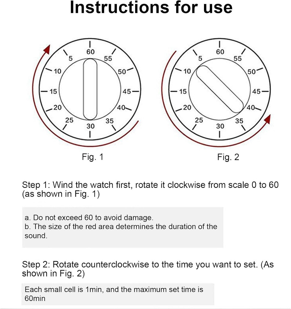 9 Inch Silent Kitchen Timer Wall Clock, 60-Minute Visual Countdown Timer