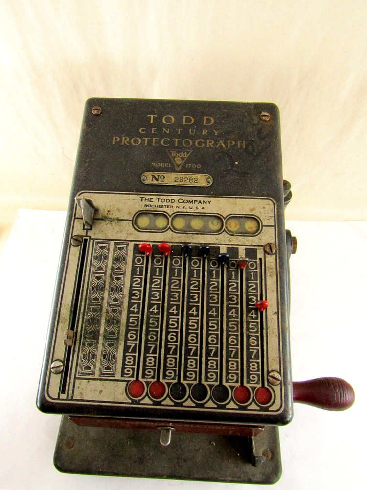 Antique Check Protectograph Machine