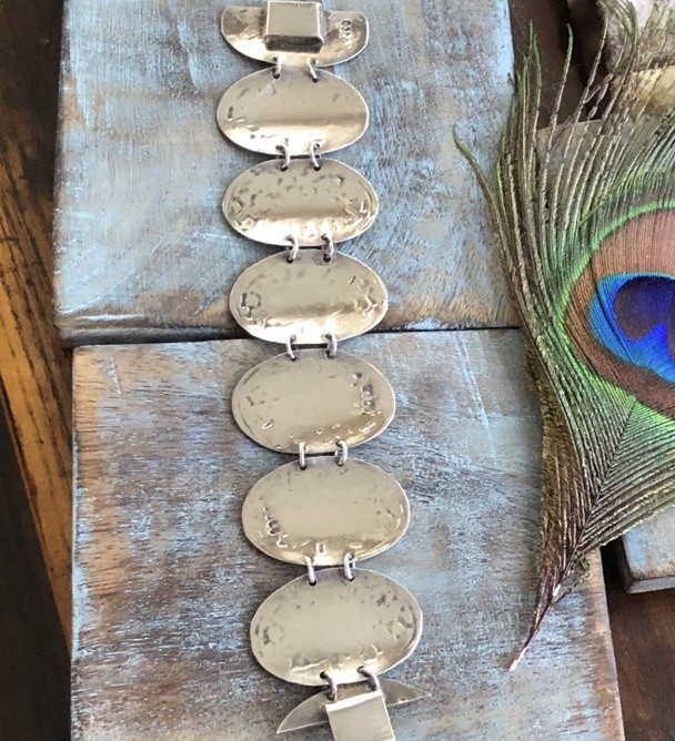 Vintage 900 Silver Panel Bracelet