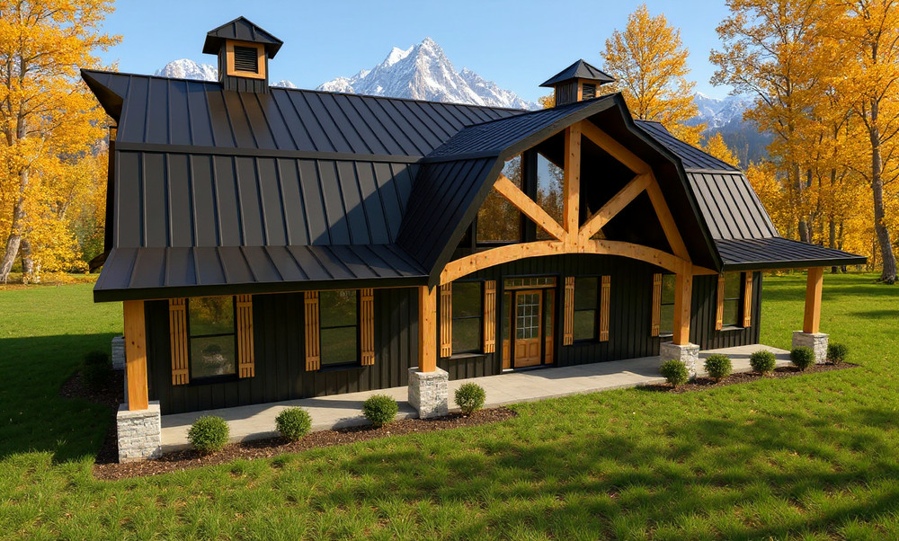 2400 Sqft Modern Barndominium 4bd/2.5ba - Construction Plans - PDF