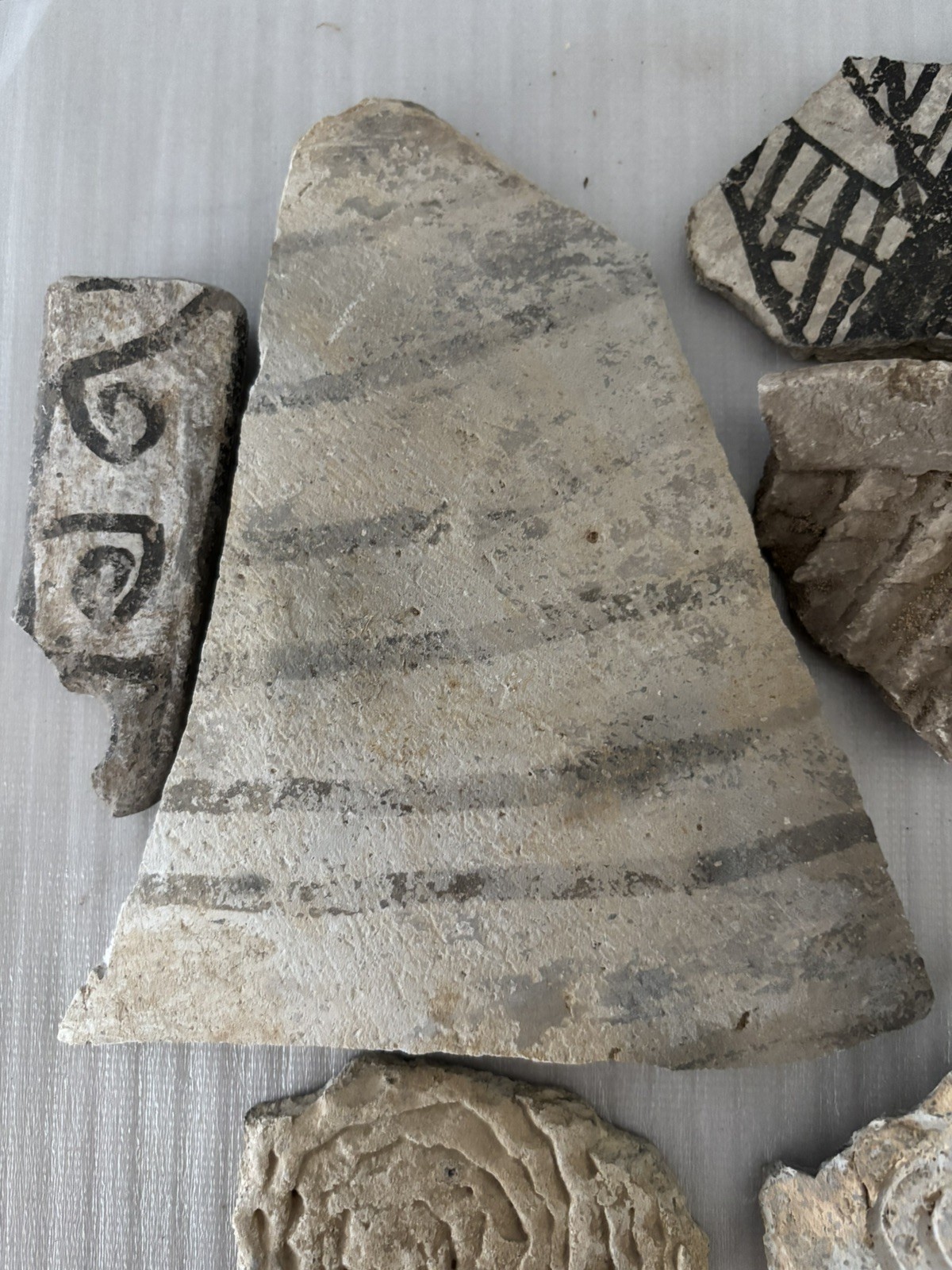 Lot of 7 Large Ancient Anasazi Native American Pottery Shards Arizona L5-D