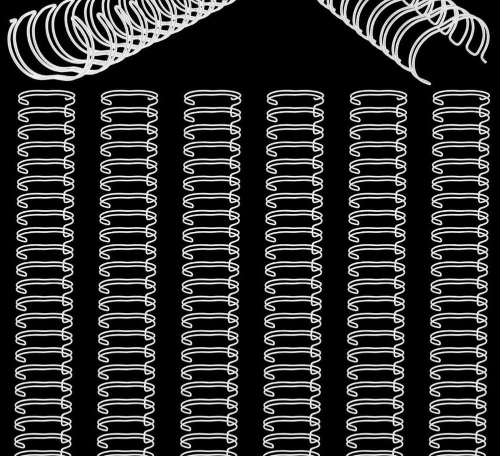 Wire Binding Spines 1 1/2 2:1 23 Loops White (50 Pcs)
