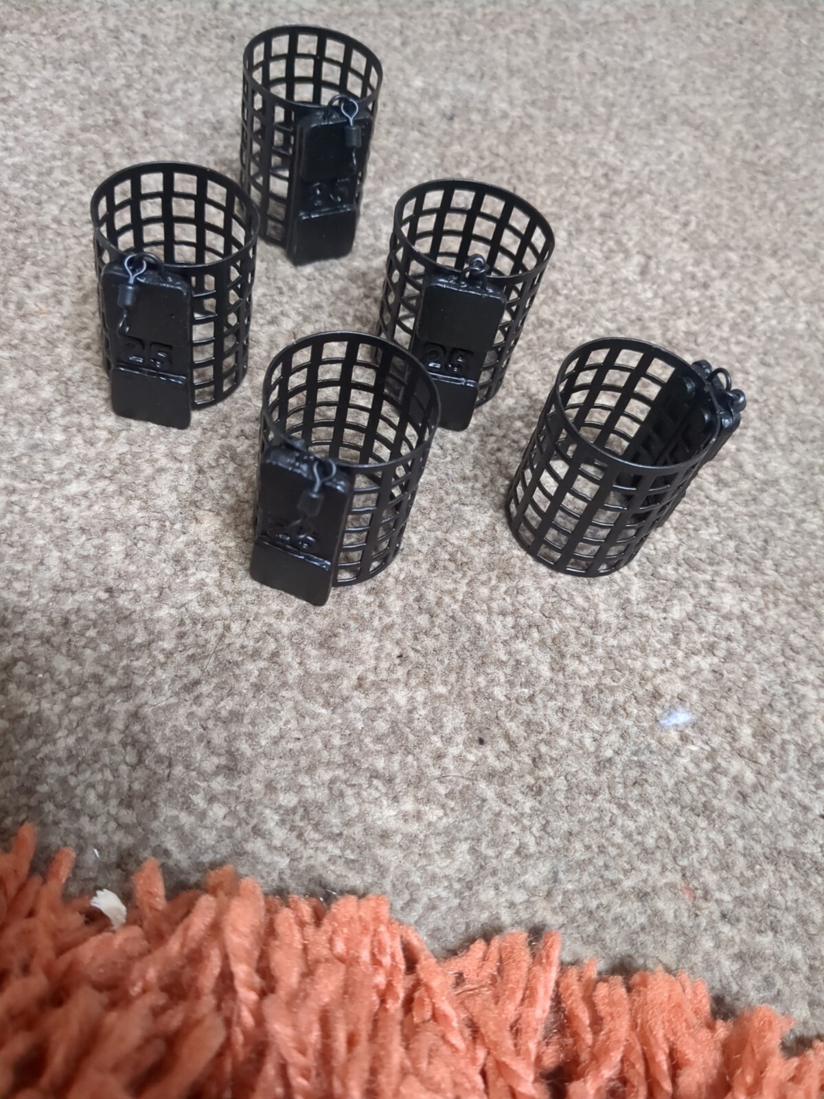 Fishing Feeders 5 Metal Feeders. Great For Groundbait.. Open Ended Feeders